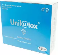 Unilatex - natural - 144 condooms inclusief glijmiddel