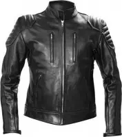 Mister b leather biker jacket black stripes xl