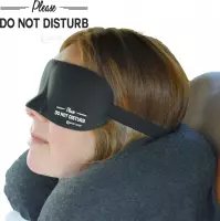 COMFORT SLEEP - 3D premium slaapmasker voor mannen en vrouwen met innovatieve, zachte vorm voor goede verduistering en vrij bewegen van de ogen. Incl. oordoppen en opberg etui - zw