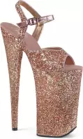 Pleaser Sandaal met enkelband, Paaldans schoenen -37 Shoes- BEYOND-010LG Paaldans schoenen Goudkleurig/Champagne