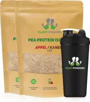 Plantpowders - Plantaardige Eiwitshake - Proteïne Poeder - Eiwitpoeder - Vegan Proteïne Shake - Appel/Kaneel - 2 x 1000 gram (66 shakes) - Voordeelbundel - Met Gratis Shakebeker