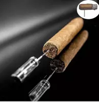 Sigaarnaald rvs - sigaar baggeren - sigaren puncher  2 stuks