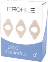 Fröhle – Penis Ringen Set met 3 Ringen Zijdezacht voor Optimaal Comfort – Maat M - Transparant