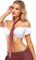 Sexy Schoolmeisje Stropdas - Rood - Dames Lingerie - Kostuums - Rood - Discreet verpakt en bezorgd