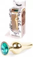 Butt plug - Anaal plug- Jawellery Gold BUTT PLUG- Green