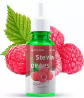 Stevia drops framboos - 50ml druppelflesje - Zoetstof - Suiker vervanger - Purestevia