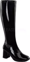 EU 45 = US 14 | GOGO-300WC | 3 Block Heel Wide Width, Plus Size Boot, Side Zip