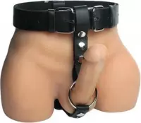Strict Leather mannelijke Anale Plug Harnas - Toys voor heren - Penisring - Zwart - Discreet verpakt en bezorgd