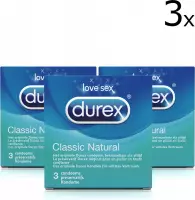 Durex Classic Natural - 3 x 3 stuks - Condooms