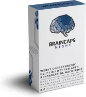 Braincaps Night – Melatonine – Rustgevend & Slaapverwekkend slaapmiddel - 30 caps