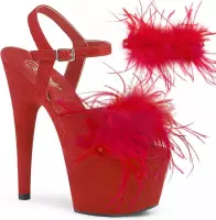 Pleaser Sandaal met enkelband, Paaldans schoenen -37 Shoes- ADORE-709F Paaldans schoenen Rood