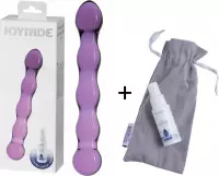Joyride – Glazen Paarse Dildo voor vaginaal en anaal gebruik – GlassiX Set 02