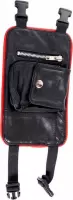 Mister b leather party wallet red piping
