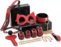 Luxe BDSM Koffer - Bondage set Rood - 9delige set