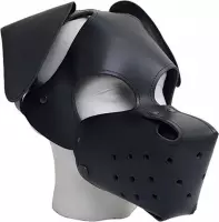 Leren Floppy Dog Masker Mister B - Zwart