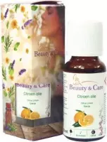 Beauty & Care - Citroen olie - 20 ml - Etherische olie  - Natuurlijk - geschikt voor Aroma diffuser