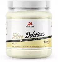 XXL Nutrition - Whey Delicious - Wei-eiwitpoeder met BCAA & Glutamine, Proteïne poeder, Eiwit shake, Whey Protein - Sweet Vanille - 450 gram