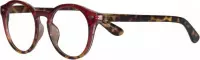 Icon Eyewear QCR340 Jamie Leesbril +2.00 - Helder rood, Tortoise