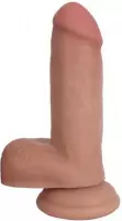 Realistische Dildo met Zuignap En Balzak - Beige