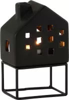 J-Line Huis Modern Porselein Zwart Small Set van 4 stuks