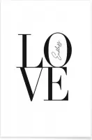 JUNIQE - Poster Endless Love -13x18 /Wit & Zwart