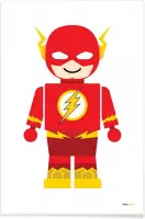 JUNIQE - Poster Flash Toy -30x45 /Geel & Rood