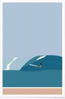 JUNIQE - Poster Fornøjelse Surf No. 03 -30x45 /Kleurrijk