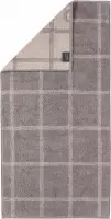 Cawo Two-Tone Grafik Handdoek - Graphit 50x100