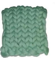 MINT 100 x 100 cm - Wollen deken / babydekentje / kleed XXL merino wol HANDGEMAAKT