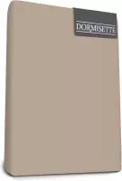 Dormisette Mako Jersey hoeslakens de luxe 120 x 210 cm taupe