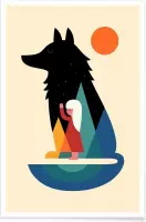 JUNIQE - Poster Best Friend -40x60 /Kleurrijk