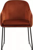 Lifestyle | eetkamerstoel | Chair Benthe | Rust Copper Velvet | stof