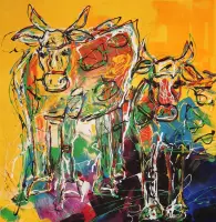 Schilderij Cows