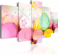Schilderijen Op Canvas - Schilderij - Macarons 200x100 - Artgeist Schilderij