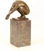 Beeld - brons - De Duik - 23 cm hoog