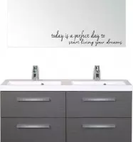 Sticker Today Is A Perfect Day To Start Living Your Dreams - Groen - 45 x 10 cm - woonkamer slaapkamer engelse teksten toilet wasruimte