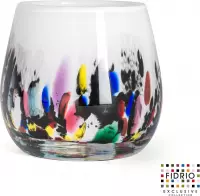 Design vaas Fiore - Fidrio CORAL - glas, mondgeblazen - hoogte 12 cm