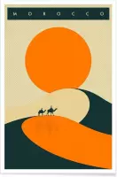 JUNIQE - Poster Morocco -20x30 /Ivoor & Oranje