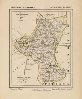 Historische kaart, plattegrond van gemeente Losser in Overijssel uit 1867 door Kuyper van Kaartcadeau.com