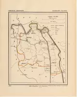 Historische kaart, plattegrond van gemeente Ezinge in Groningen uit 1867 door Kuyper van Kaartcadeau.com