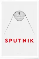 JUNIQE - Poster Sputnik 2 -30x45 /Wit