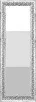 Bloemen Spiegel Zilver Wit 55x145 cm – Flinder – Grote Spiegels – wand spiegels – Lange Design Spiegel – Perfecthomeshop
