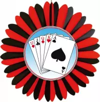 Decoratie waaier casino kaarten