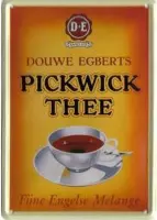 D.E Pickwick Thee Metalen wandbord 20x30 cm