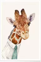 JUNIQE - Poster Mr Giraffe -40x60 /Bruin & Ivoor
