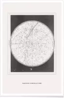 JUNIQE - Poster Northern Constellations -30x45 /Grijs & Ivoor