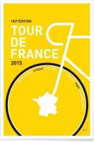 JUNIQE - Poster MY TOUR DE FRANCE MINIMAL POSTER 2015 - 2 -20x30 /Geel
