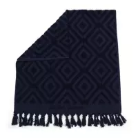 Riviera Maison Handdoeken 70x140 - RM Chic Towel - Blauw - 1 Stuks