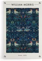 Walljar - William Morris - Birds - Muurdecoratie - Plexiglas schilderij