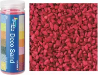 2x busjes fijn decoratie zand/kiezels kleur bordeaux rood 500 gram - Decoratie zandkorrels mini steentjes 2 tot 6 mm